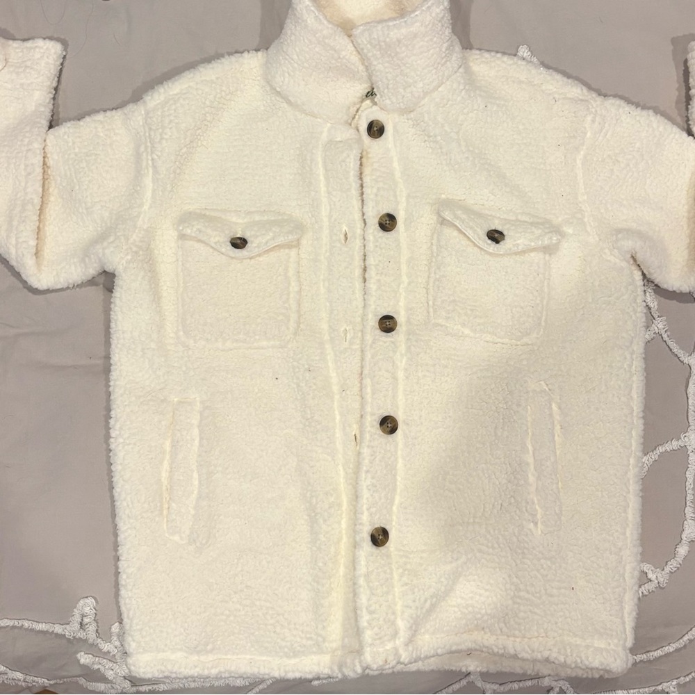 Aerie White Sherpa Jacket